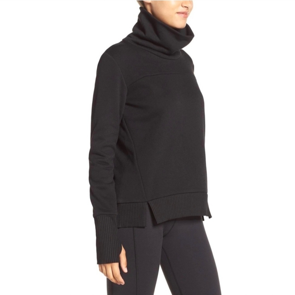 ALO Black Haze Cowl Neck Sweater